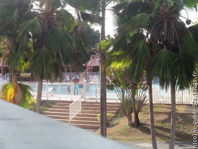 vue piscine depuis le terrasse